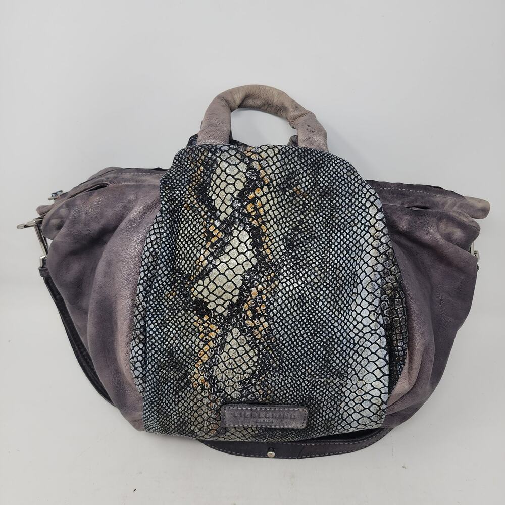 Liebeskind Gray and Black Hobo Bag